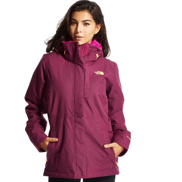 The North Face Women's Inlux Insulated Jacket w Hood in Dramatic Plum Sz XXL - Picture 1 of 14